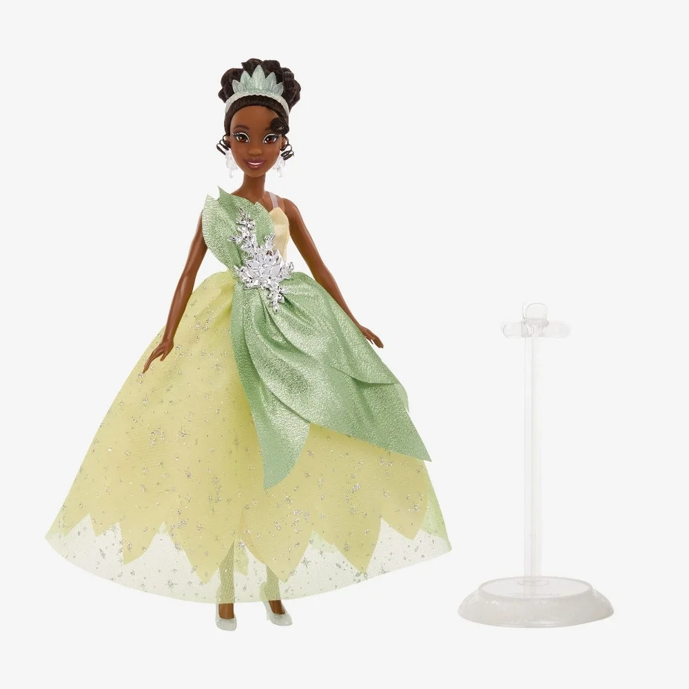 NRFB Mattel, Disney Green/Silver Collector 100 Years of Wonder Tiana Doll, NIB - Picture 6 of 16